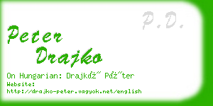 peter drajko business card